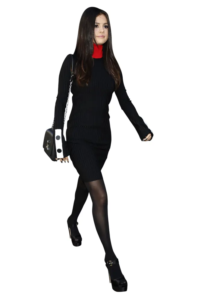 Woman in Black Outfit Walking