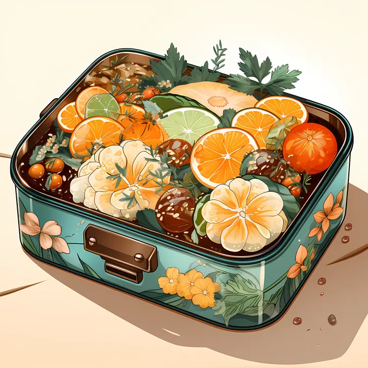 Vegetable and Fruit Dish with Oranges and Herbs