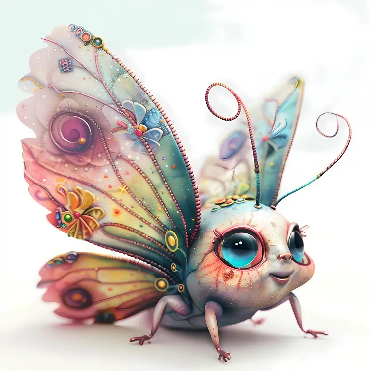 Cute and Colorful Cartoon Butterfly