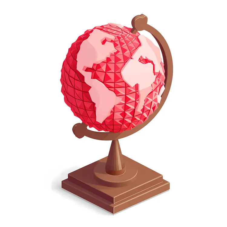 Red Globe with Hearts for Valentine's Day