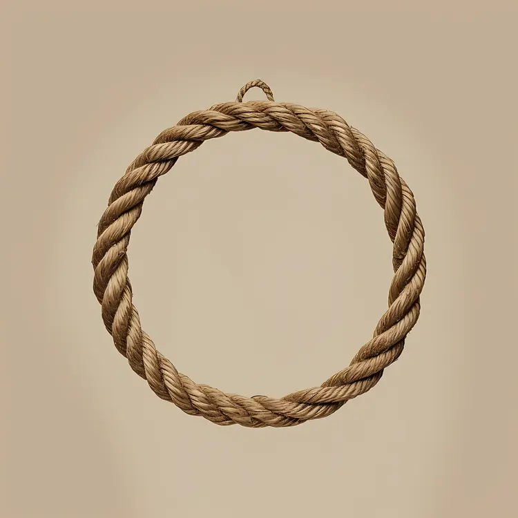 Twisted Rope Circle with Knot