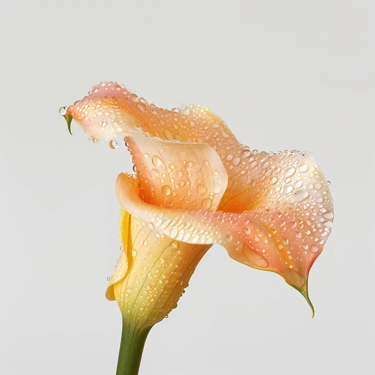 Dew-Covered Calla Lily