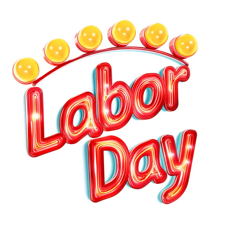 Neon Labor Day Sign