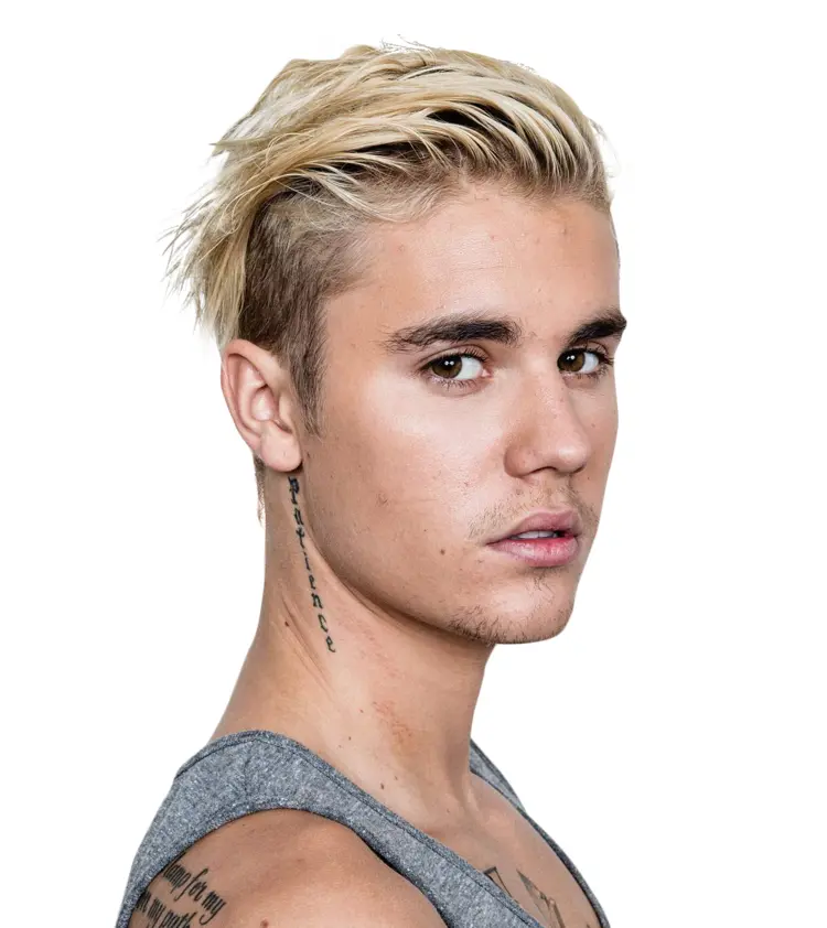 Tattooed Man in Grey Tank Top Side View