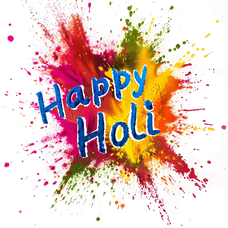 Happy Holi Colorful Powder Splash