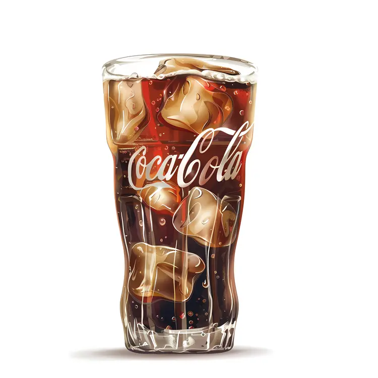 Coca-Cola Glass with Ice
