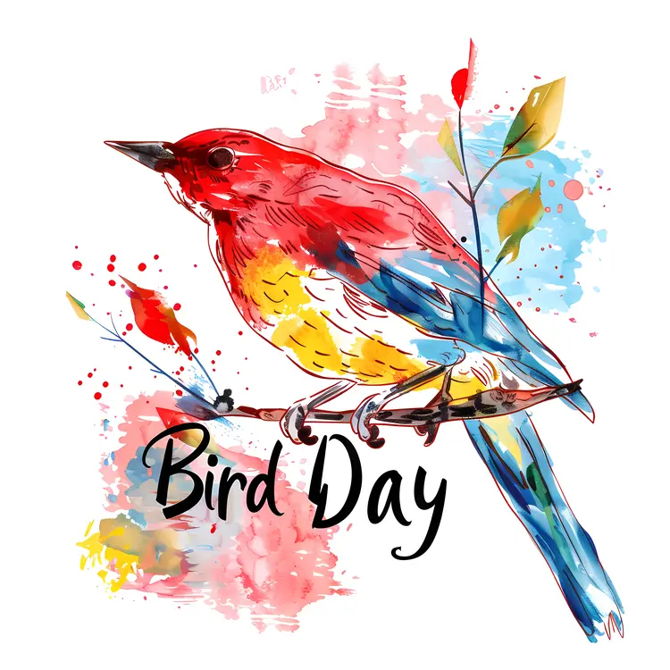 Vibrant Bird on Branch