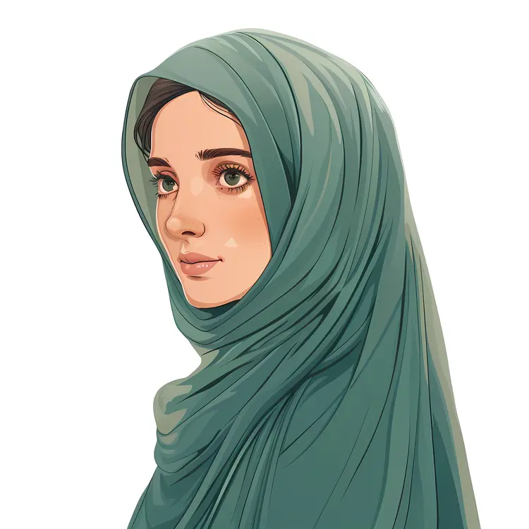 Girl with Headscarf Portrait