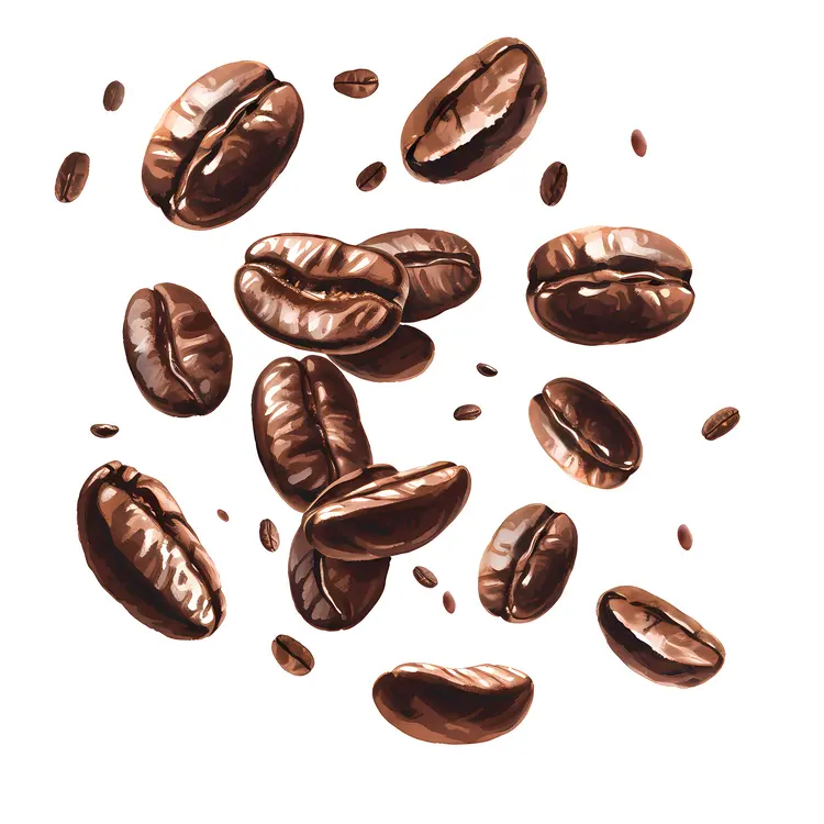 Brown Roasted Coffee Beans
