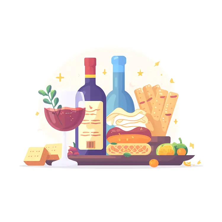 Wine and Bread with Cheese