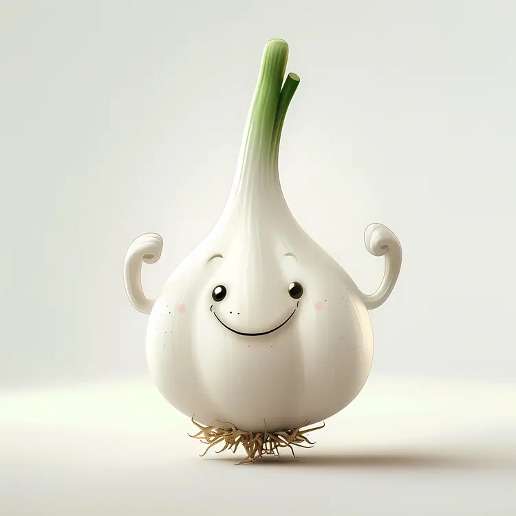 Happy Garlic Character