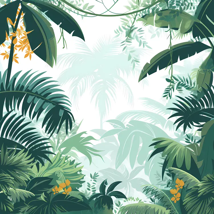 Lush Tropical Leaves Background