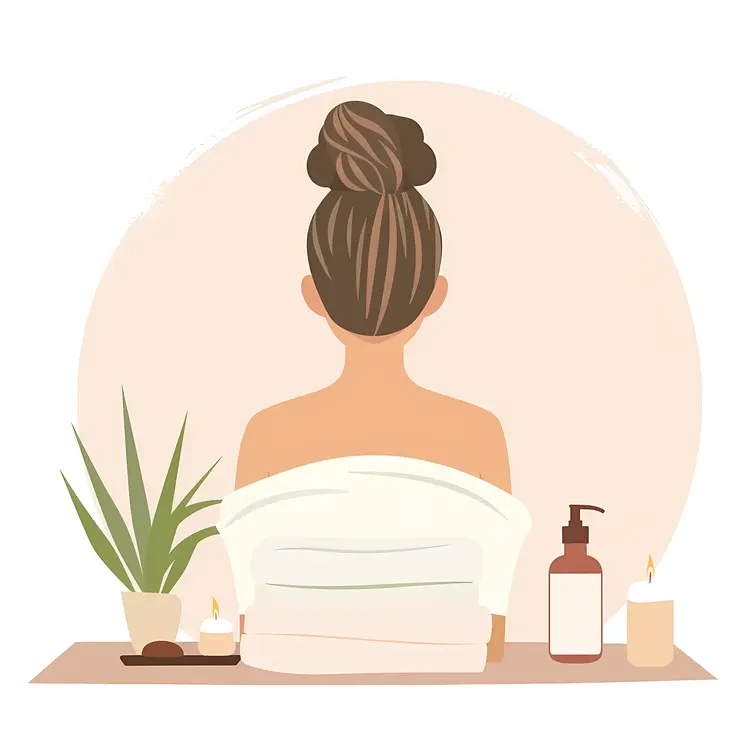 Spa Woman with Candles