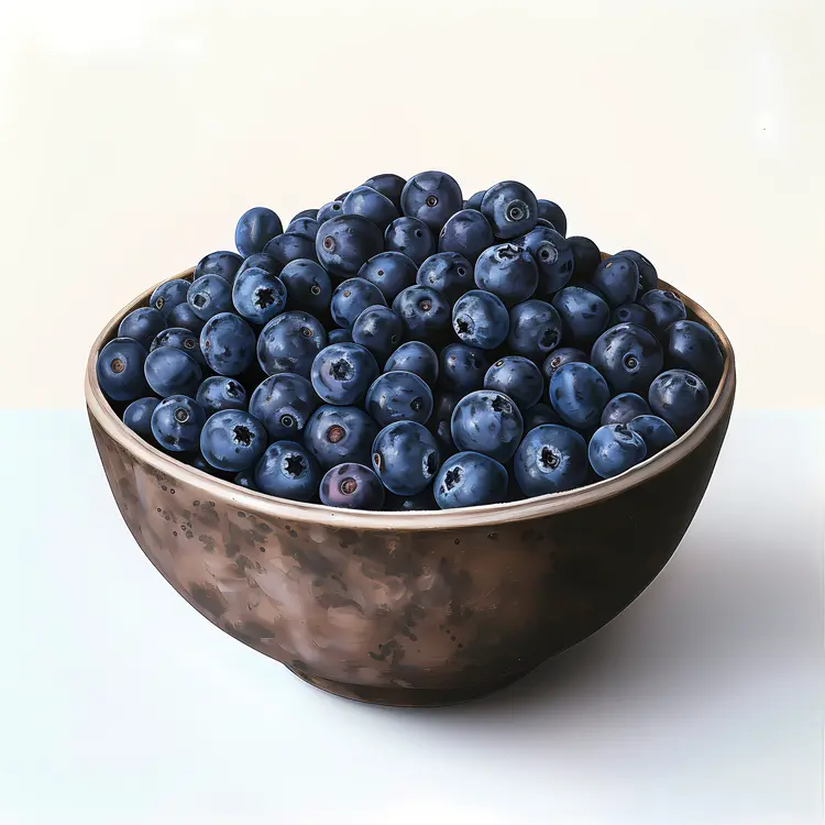 Organic Blueberries in a Bowl