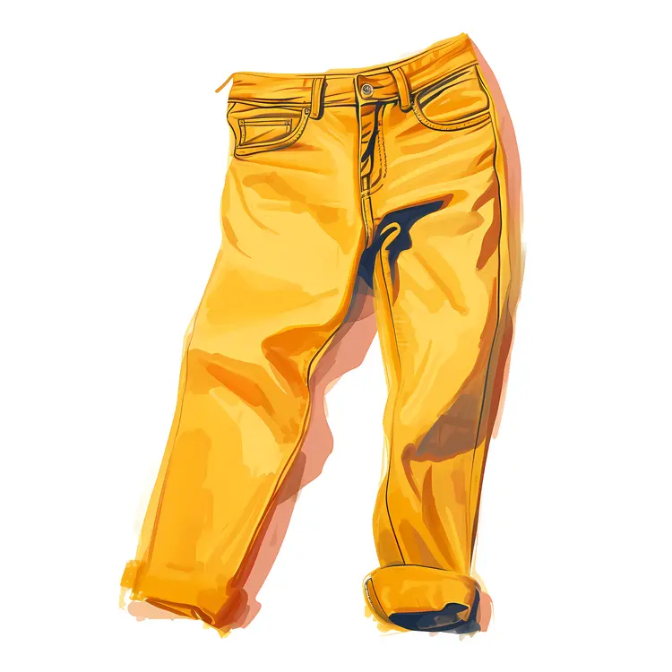Yellow Jeans Illustration