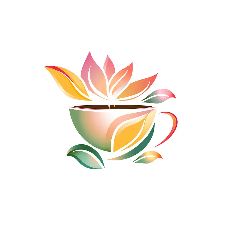 Floral Cup with Leaves and Petals