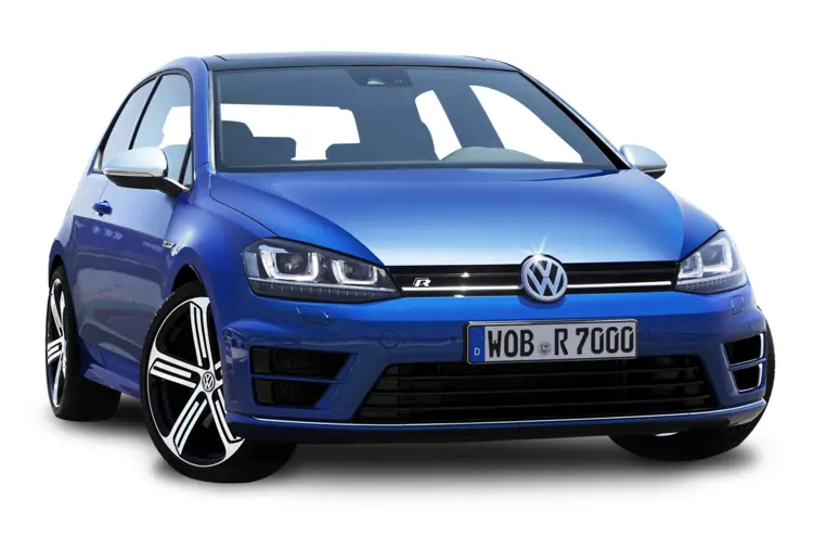 Blue Volkswagen Car on Transparent Background