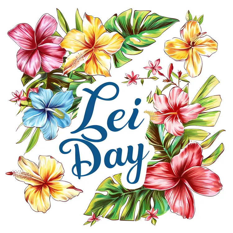 Lei Day with Colorful Flowers