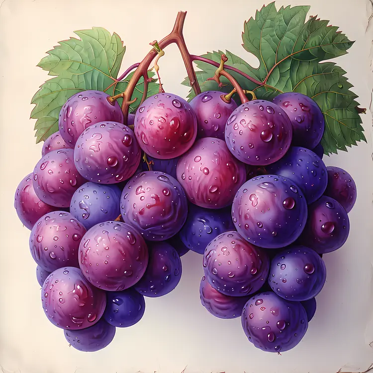 Fresh Purple Grapes
