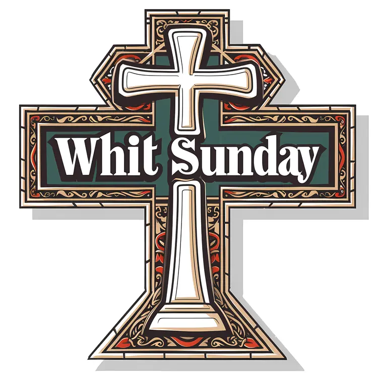 Whit Sunday Cross Ornament