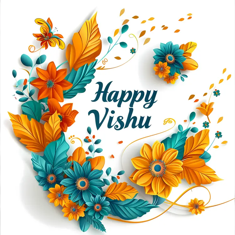 Happy Vishu Floral Design
