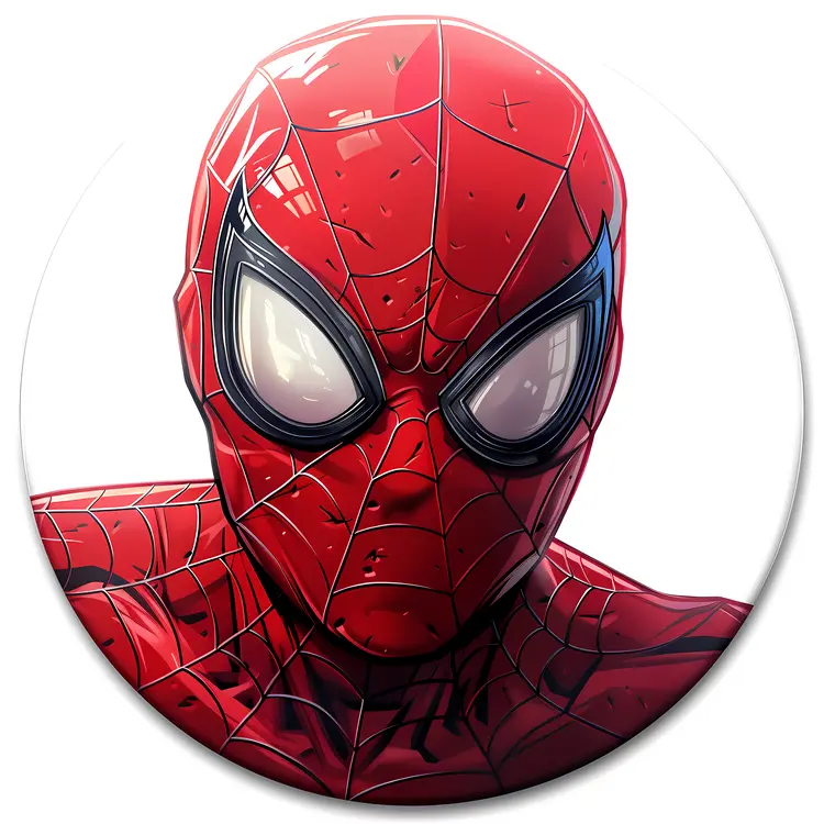 Close-Up of Spider-Man's Masked Face
