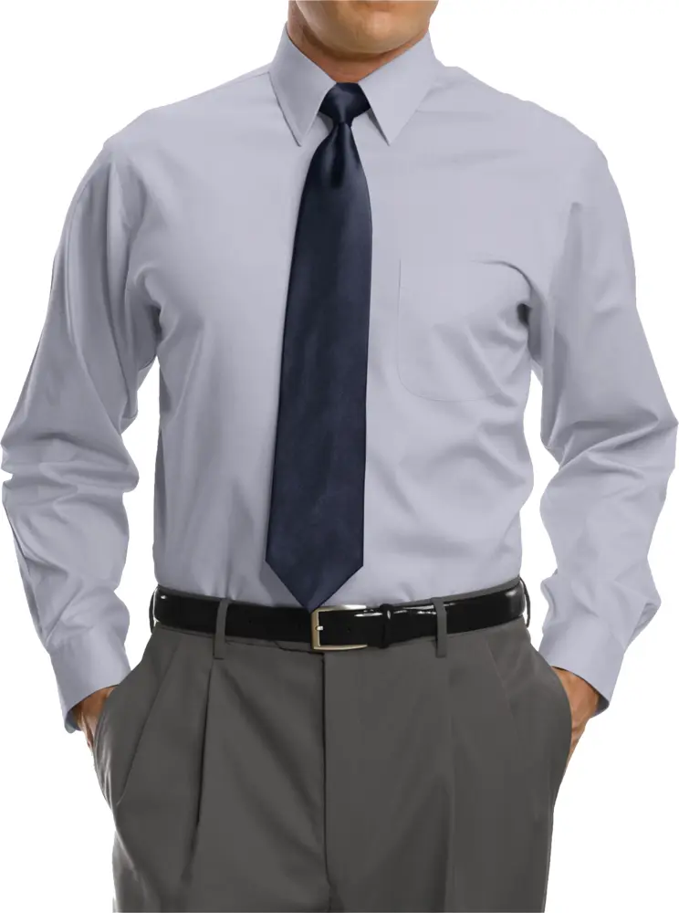 Professional Light Blue Shirt with Tie for Business Attire