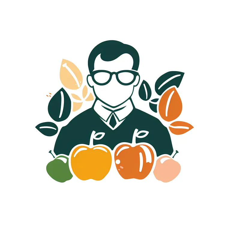 Man with Apples Illustration