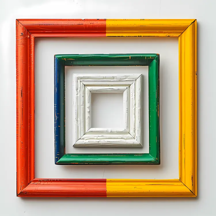 Set of Colorful Square Frames