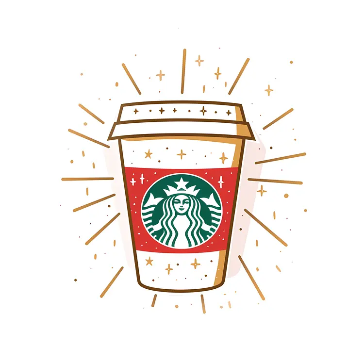Starbucks Coffee Cup with Sparkles