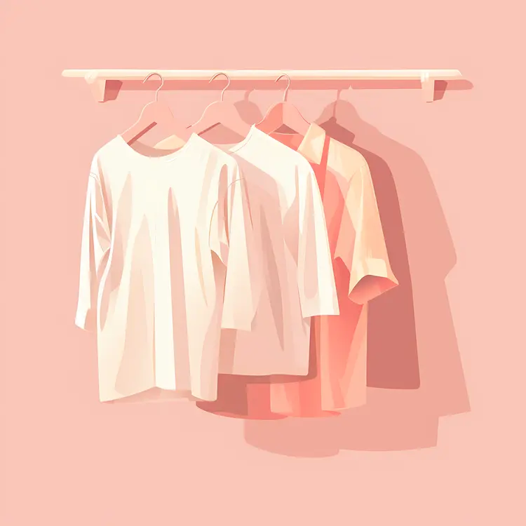 Minimalist Clothing on Hangers