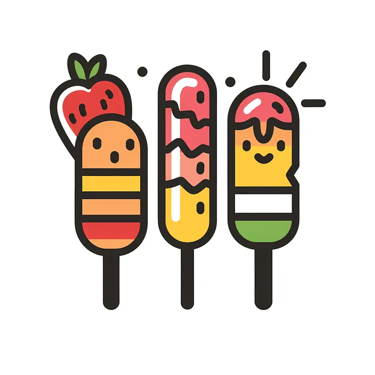 Cute Ice Cream Popsicles