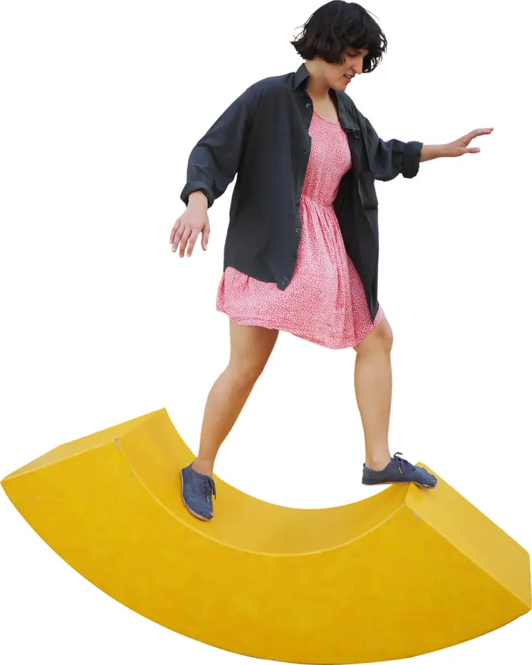 Person Balancing Playfully