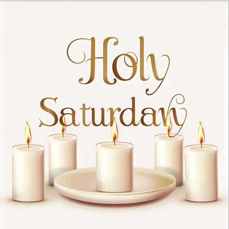Holy Saturday Candles with Light