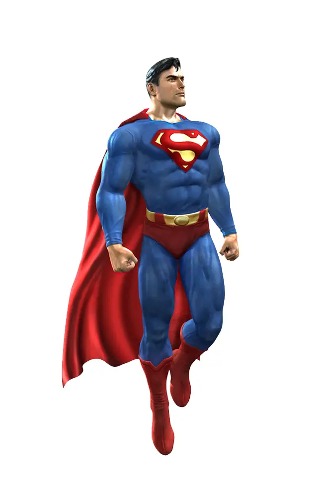 Superman in Blue Suit and Red Cape