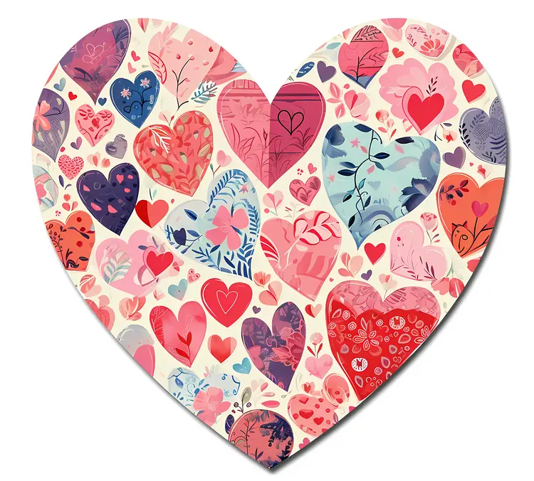 Colorful Hearts Collage
