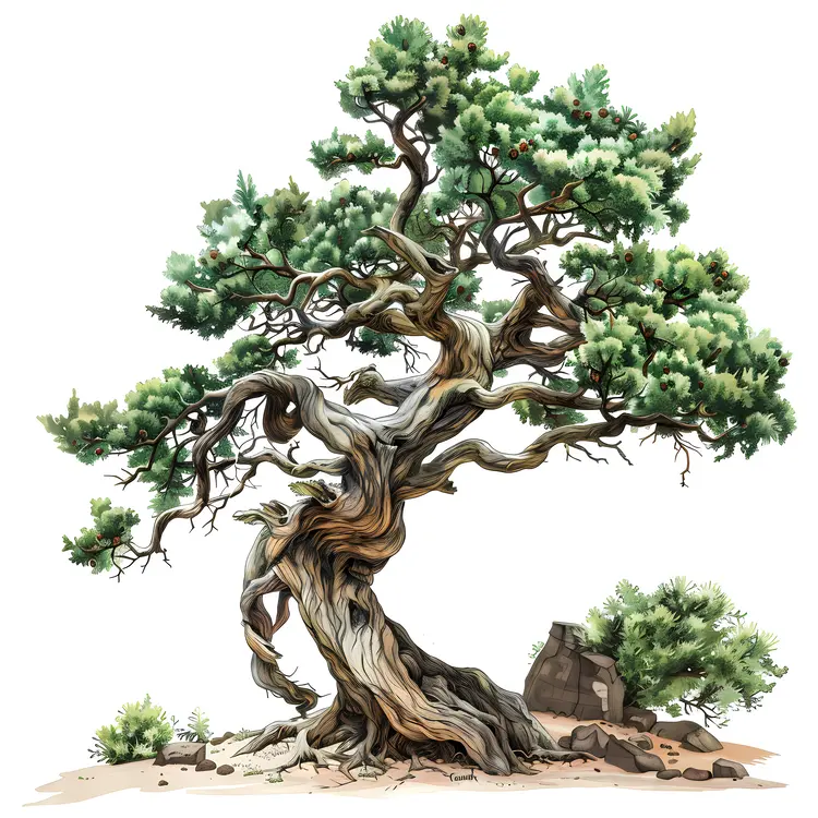 Ancient Tree Illustration