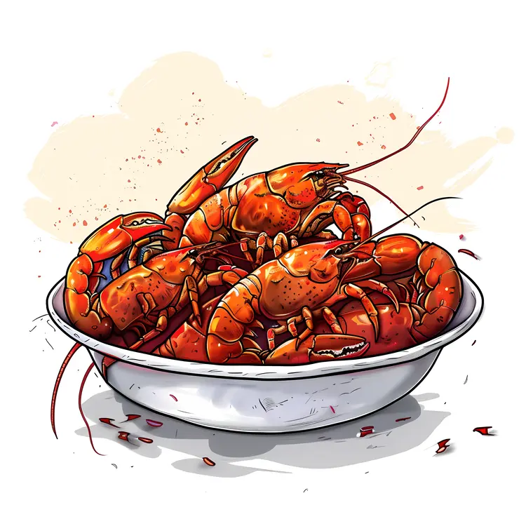 Bowl of Lobsters with Shells