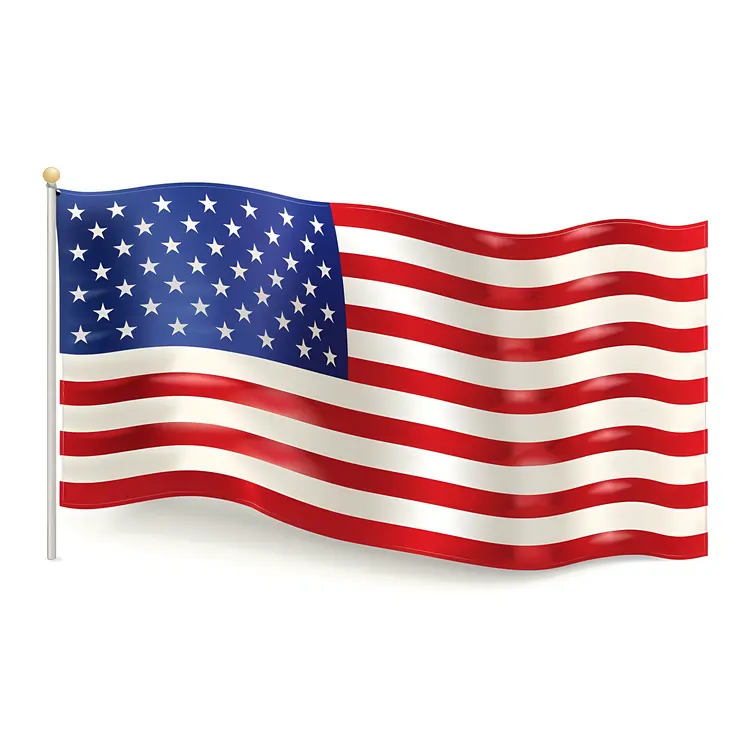 Waving American Flag