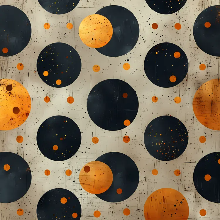 Black and Orange Polka Dot Pattern