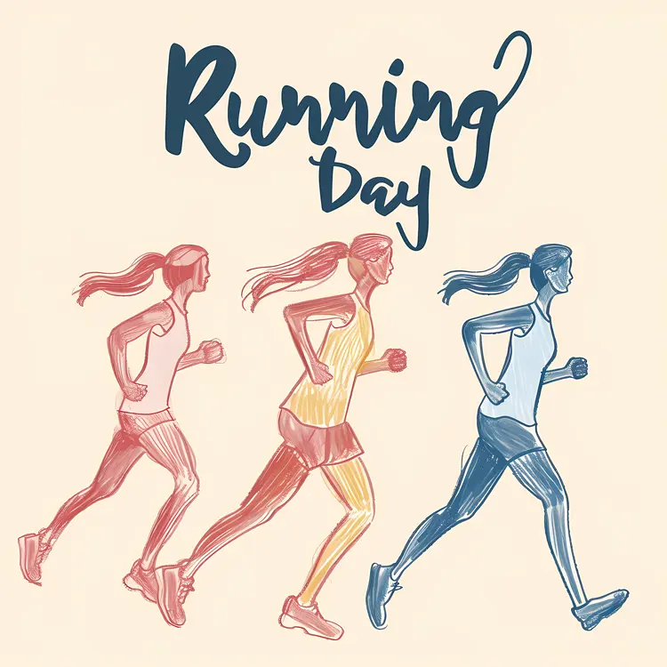 Running Day Celebration Illustration