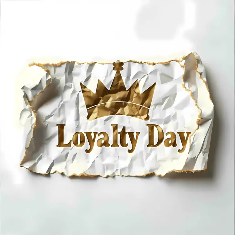 Crumpled Paper with Loyalty Day Text