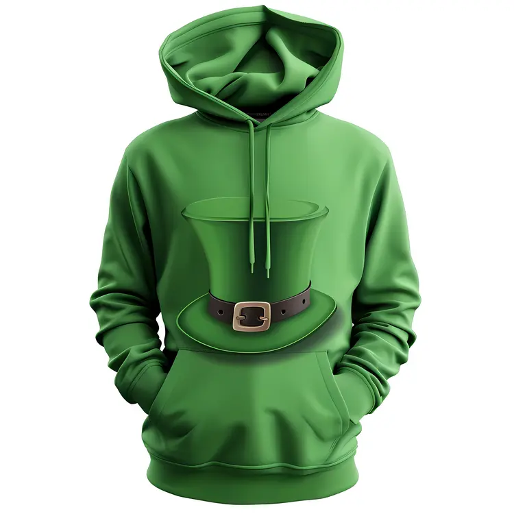 Green Hoodie with Leprechaun Hat