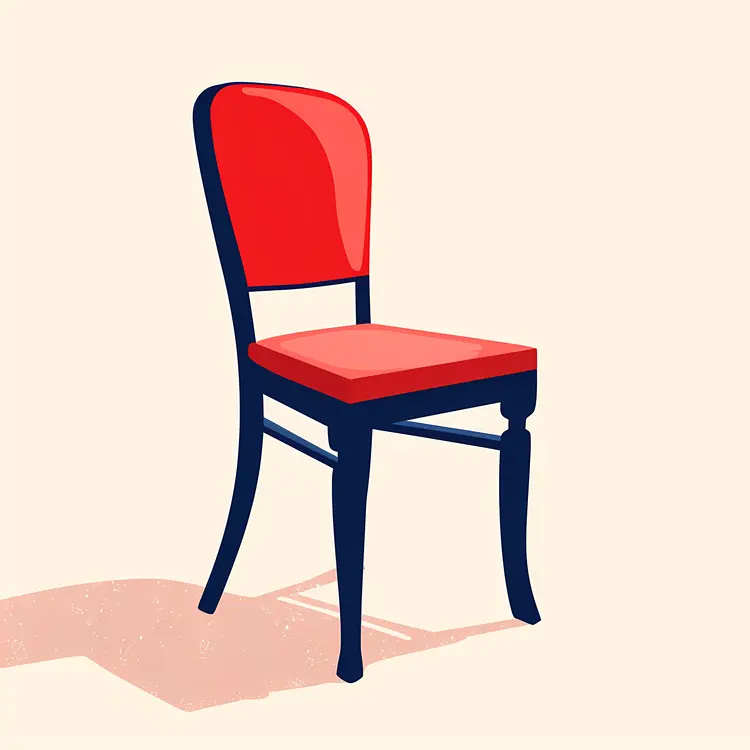 Simple Red Chair Illustration