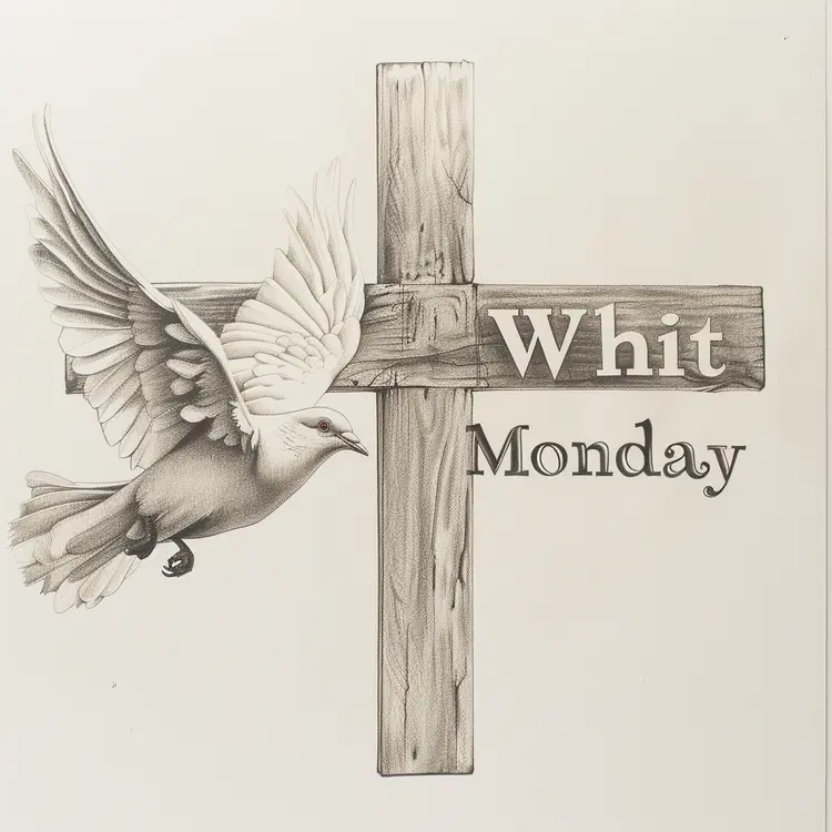 Cross and Dove for Whit Monday