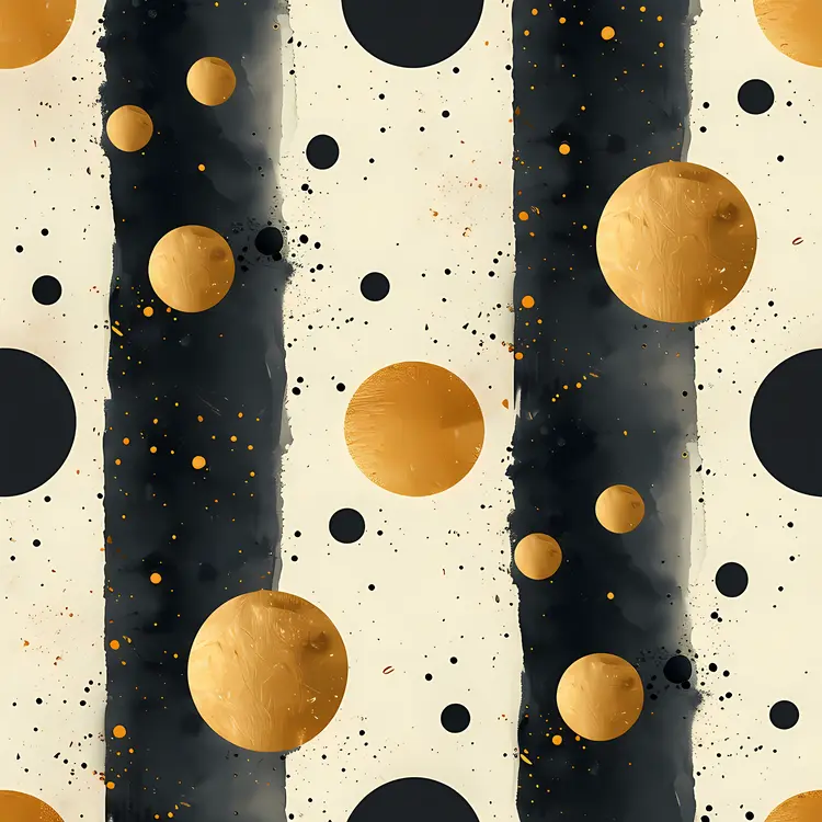 Black and Gold Dots Pattern