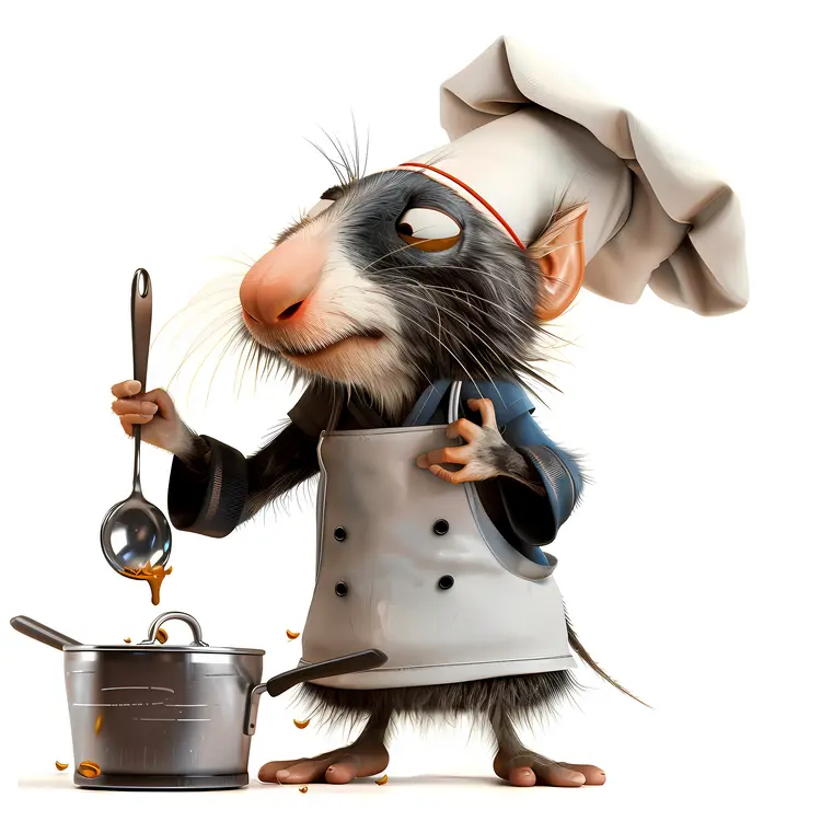 Chef Rat Preparing a Delicious Meal