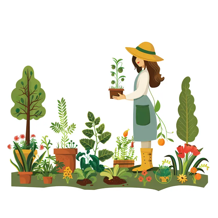 Gardener Holding a Seedling