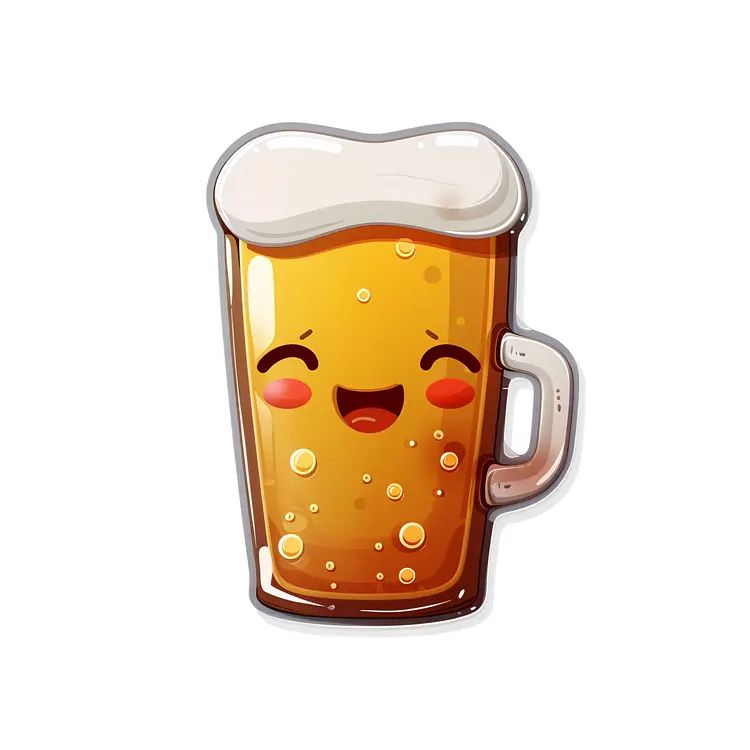 Cute Beer Mug with a Happy Face