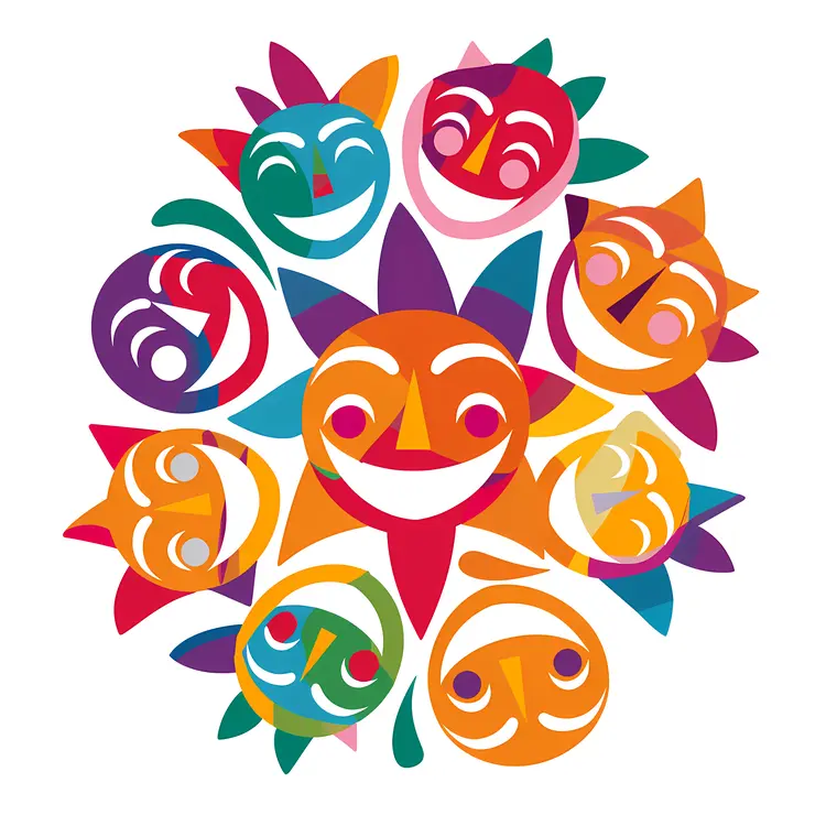 Colorful Smiling Faces